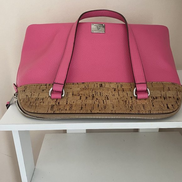 Ralph Lauren Hanway Cork Dome Azalea Satchel - Picture 5 of 6